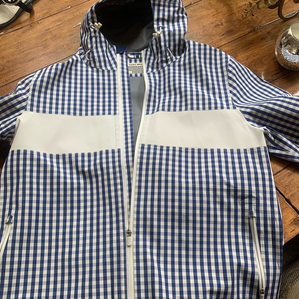 Tory Burch Gingham Reflective Jacket